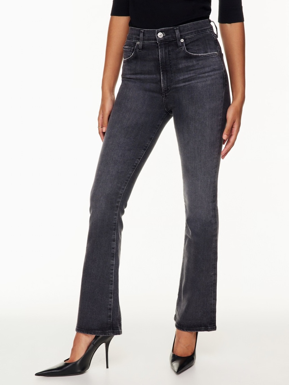 Citizens of Humanity Lilah High Rise Boot Cut Flare Jeans Size 28 Washed Black